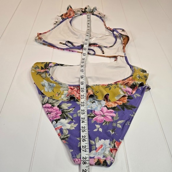 Zimmerman Pattie Cut Out Frill One-Piece Mixed Floral Swimsuit Size 8-10 US NWT - Picture 12 of 13